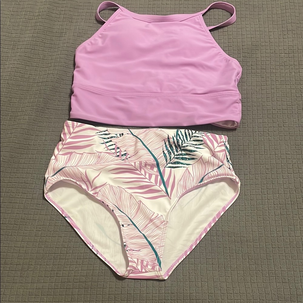 Kids Swim Set in Pink and White